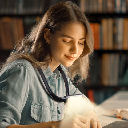 LED Portable Neck Reading USB Rechargeable Student Learning Eye Care Desk Lamp