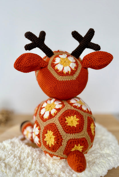 Reindeer African flowers Crochet Pattern