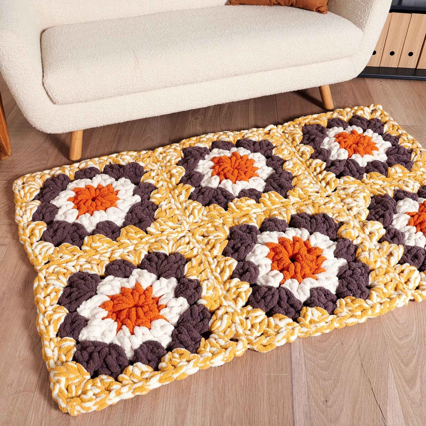 Bernat Gigantic Granny Crochet Blanket or Rug