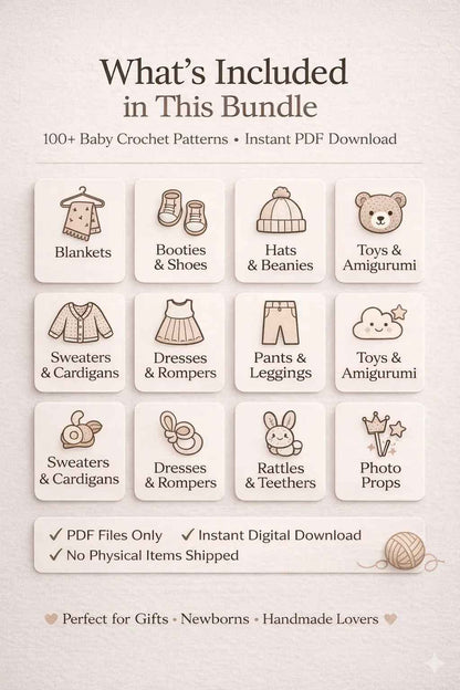 100+ Baby Crochet Patterns Bundle