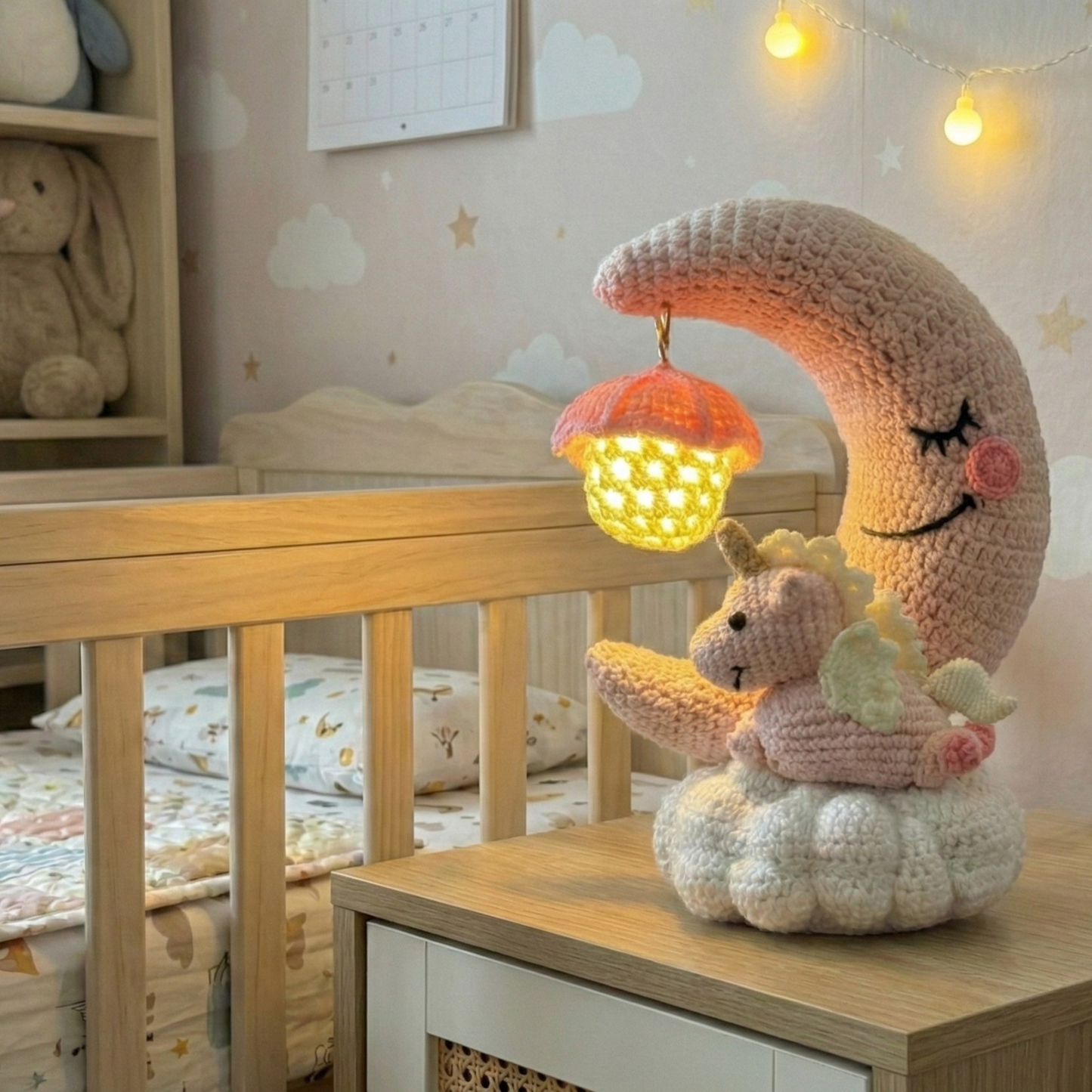 Moonlight Unicorn Night Lamp Crochet Pattern