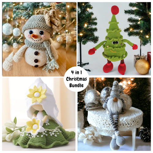 4 in 1 Christmas Crochet Patterns Bundle [ EARLY SALE ]