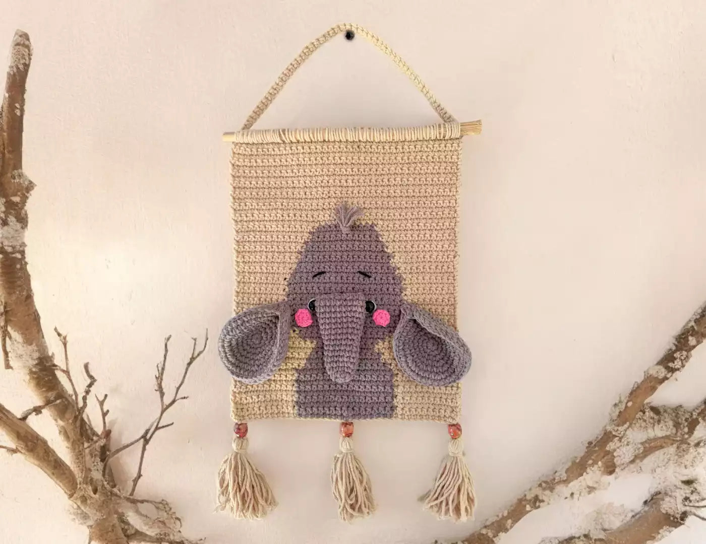 4 Safari Wall Hangings Kids Room Decor Crochet Patterns