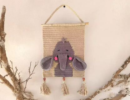 4 Safari Wall Hangings Kids Room Decor Crochet Patterns