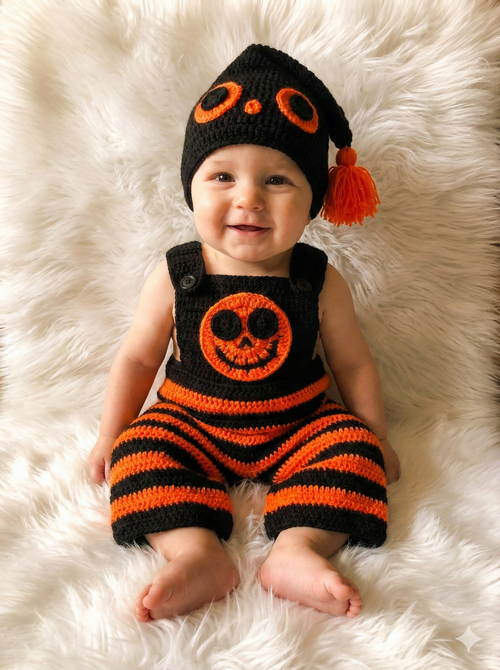 Halloween Pumpkin Baby Set Crochet Pattern
