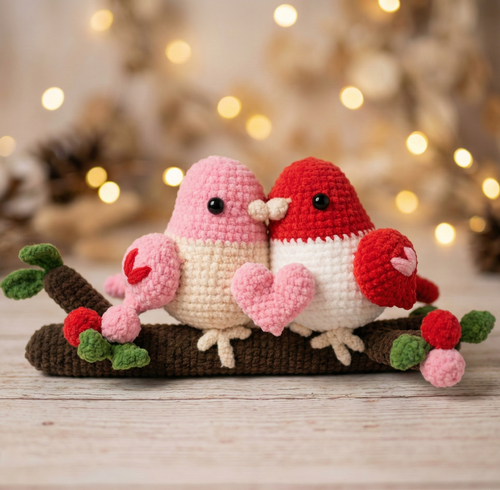 Valentine’s Kissing Birds Crochet Pattern