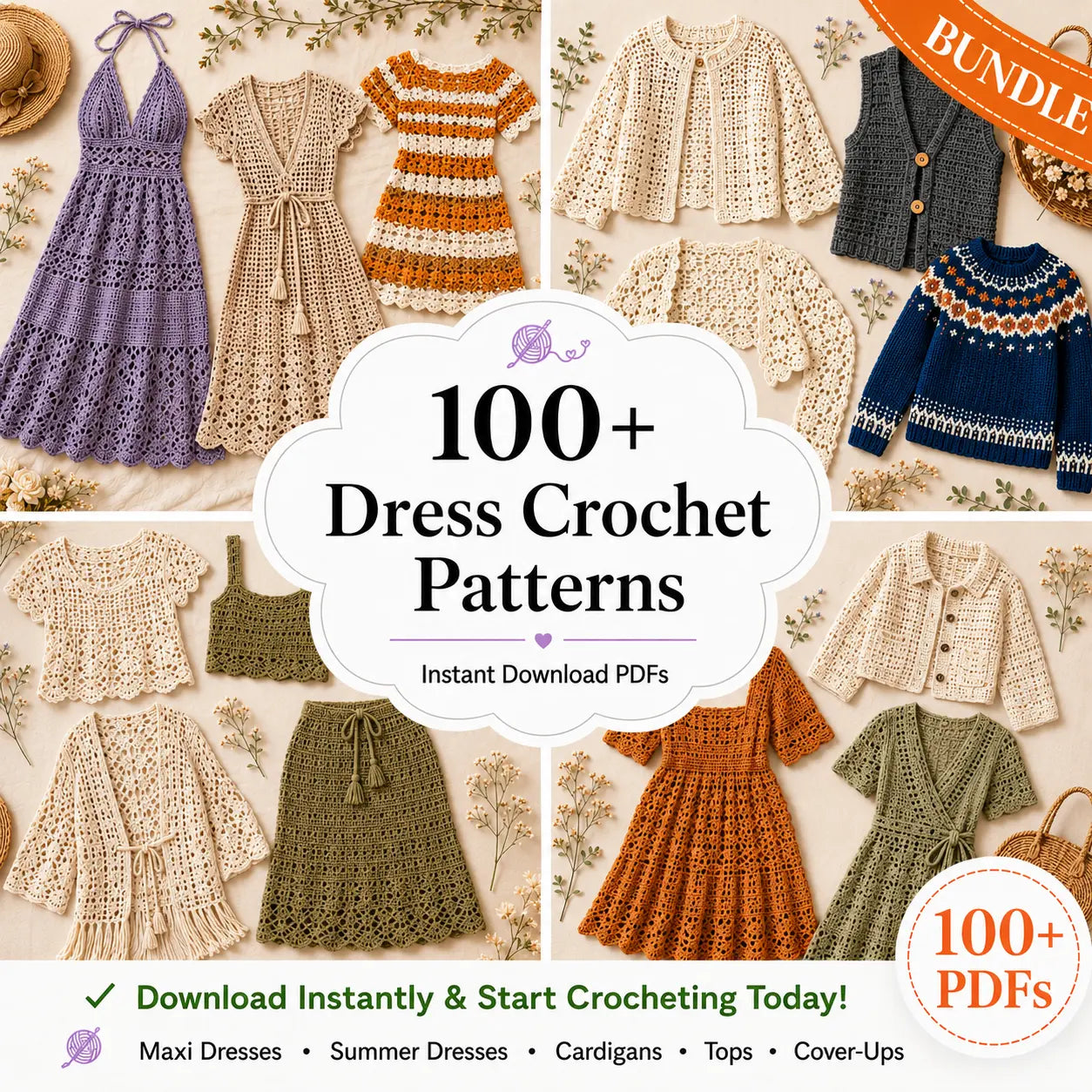 The Ultimate Crochet Dress Bundle 100+ Patterns