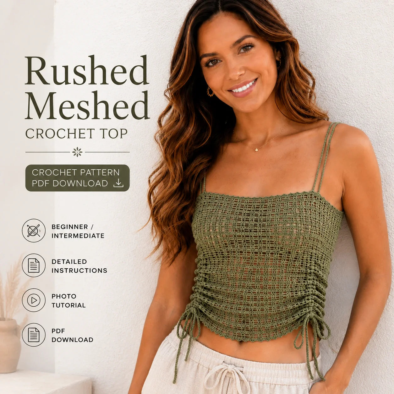 Rushed Meshed Crochet Top Pattern