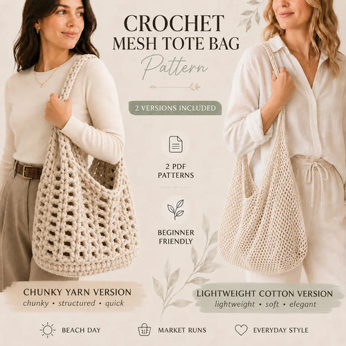 Crochet Mesh Tote Bag Pattern