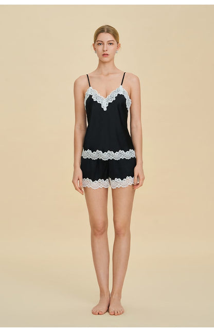 Lace French Style Pajamas Set for Women Lounge Set