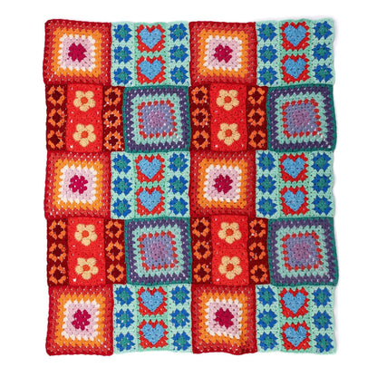 Red Heart Positively Zany Crochet Blanket