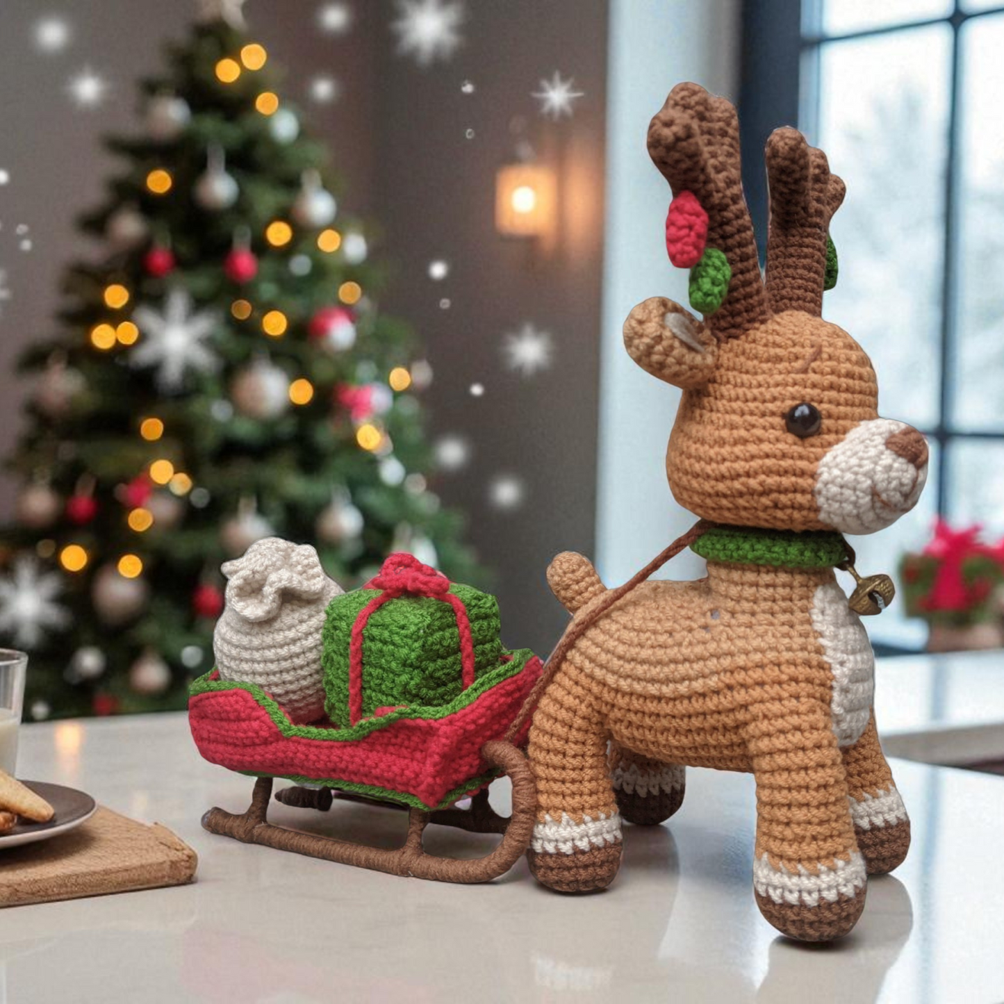 Reindeer with Sleigh Crochet Pattern