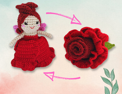 Flip Rose Fairy Amigurumi Crochet Pattern
