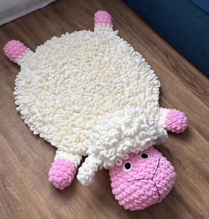 Fluffy Sleepy Sheep Rugs Crochet Pattern