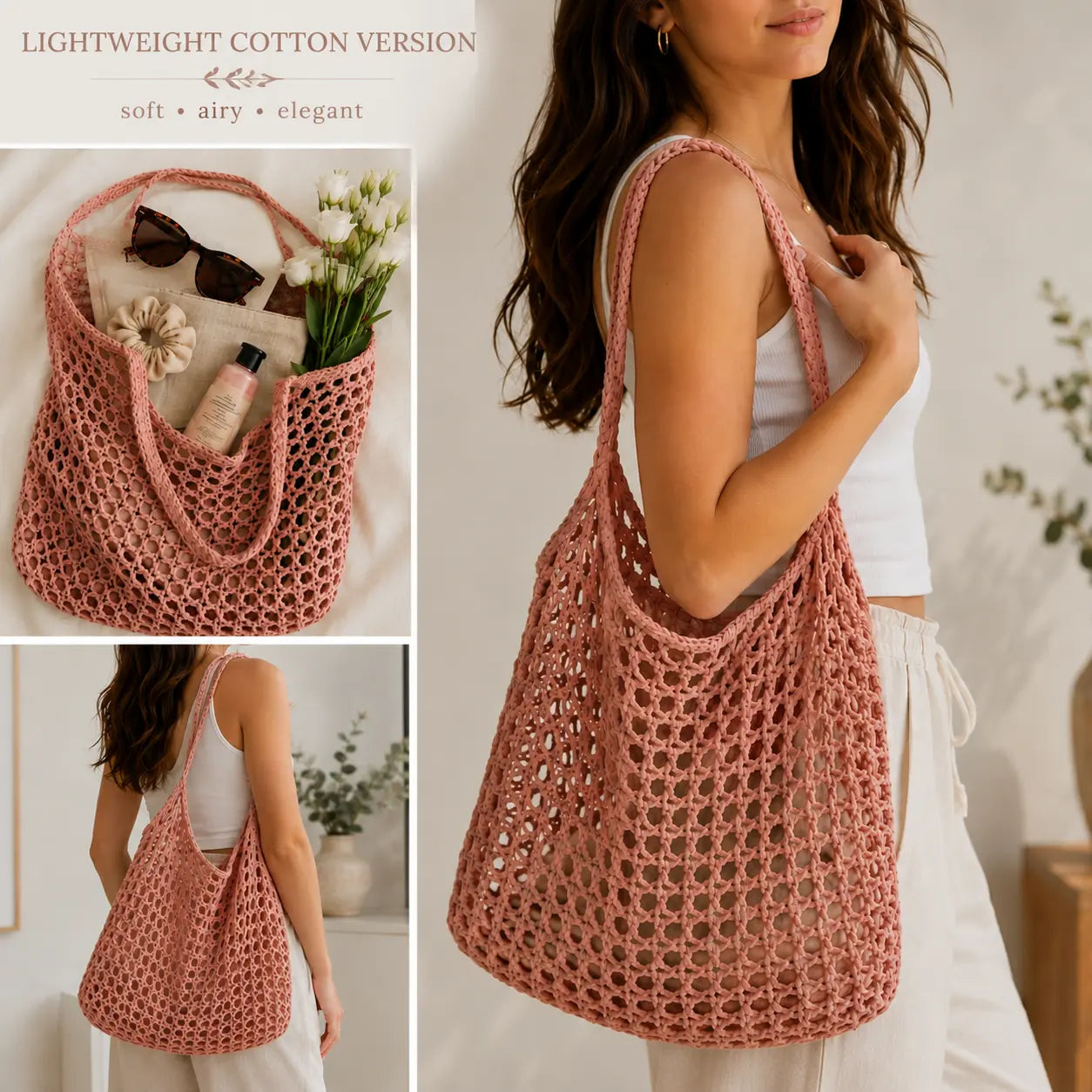 Crochet Mesh Tote Bag Pattern