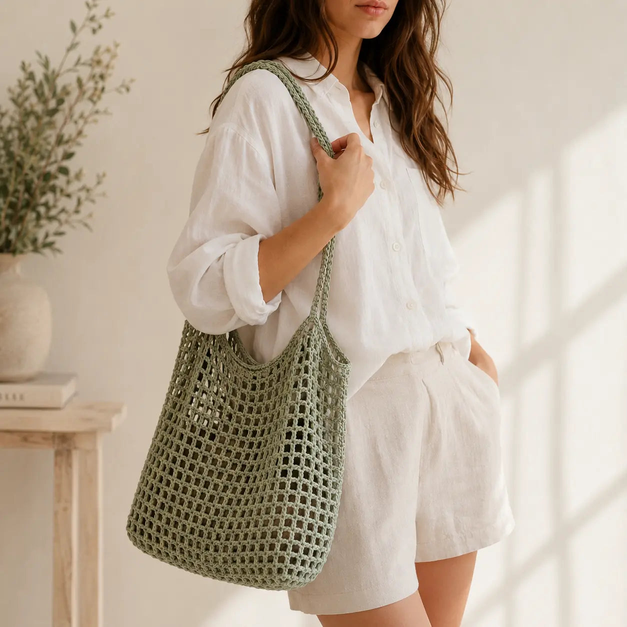 Crochet Mesh Tote Bag Pattern