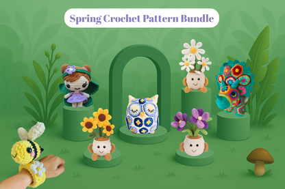 7 in 1 Spring Crochet Patterns Bundle