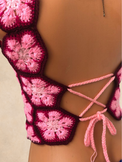 Granny square Top Crochet Pattern