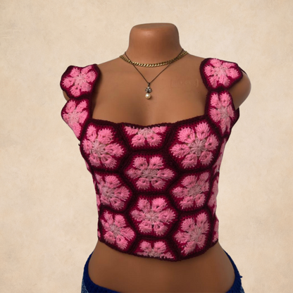 Granny square Top Crochet Pattern