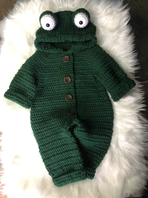 Frog Baby Romper Crochet Pattern