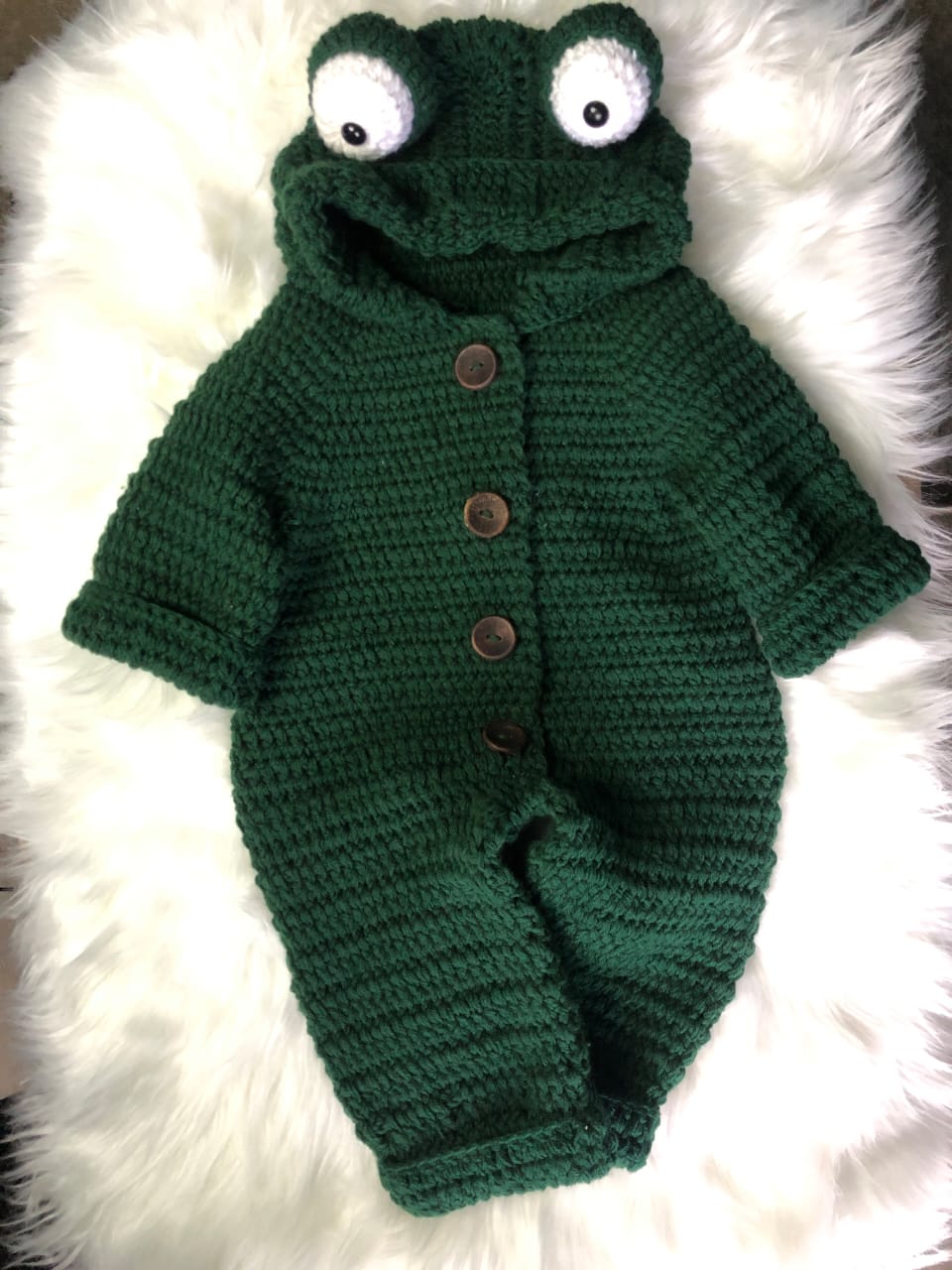 Frog Baby Romper Crochet Pattern