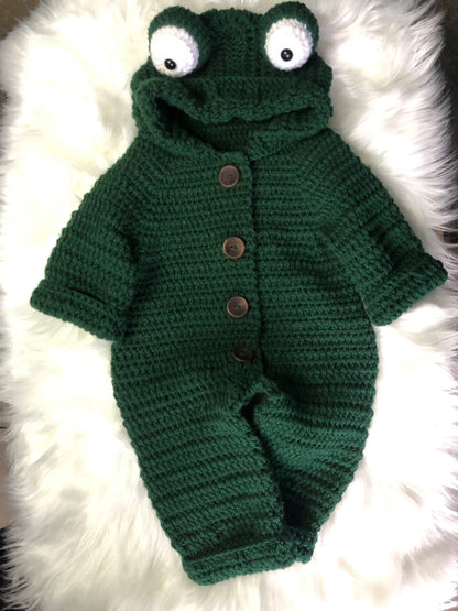 Frog Baby Romper Crochet Pattern