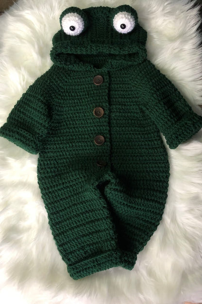 Frog Baby Romper Crochet Pattern