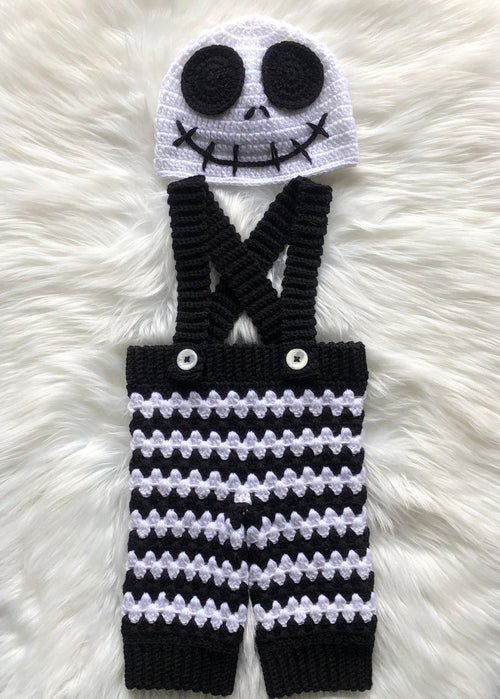 Halloween Skeleton Baby Set Crochet Pattern