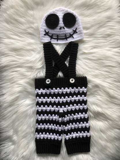 Halloween Skeleton Baby Set Crochet Pattern