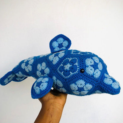Dolphin African flowers Crochet Pattern