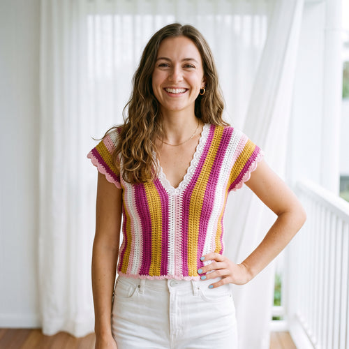 Beginner Friendly Short Sleeve Crochet Blouse