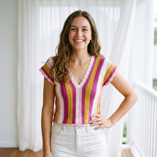 Beginner Friendly Short Sleeve Crochet Blouse