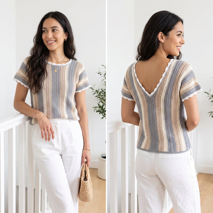 Beginner Friendly Short Sleeve Crochet Blouse