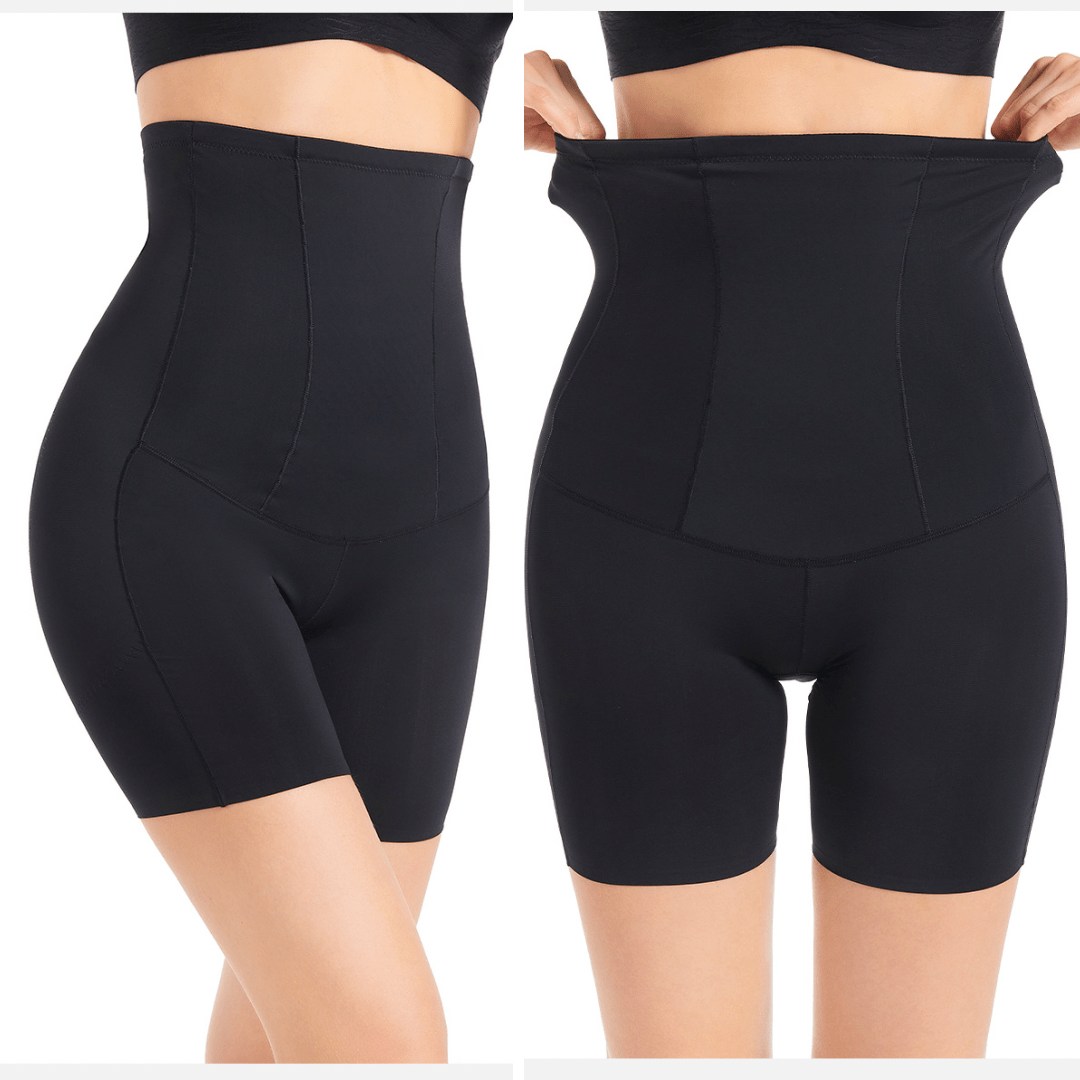 Anti Rolling Strip Tummy Tucker High Waisted Shaper Shorts