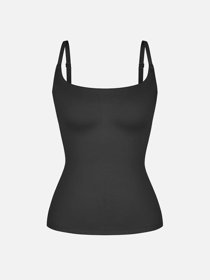 Scoop Neck Tank Top with Light Shaping and Anti-Sheer Bust Lining