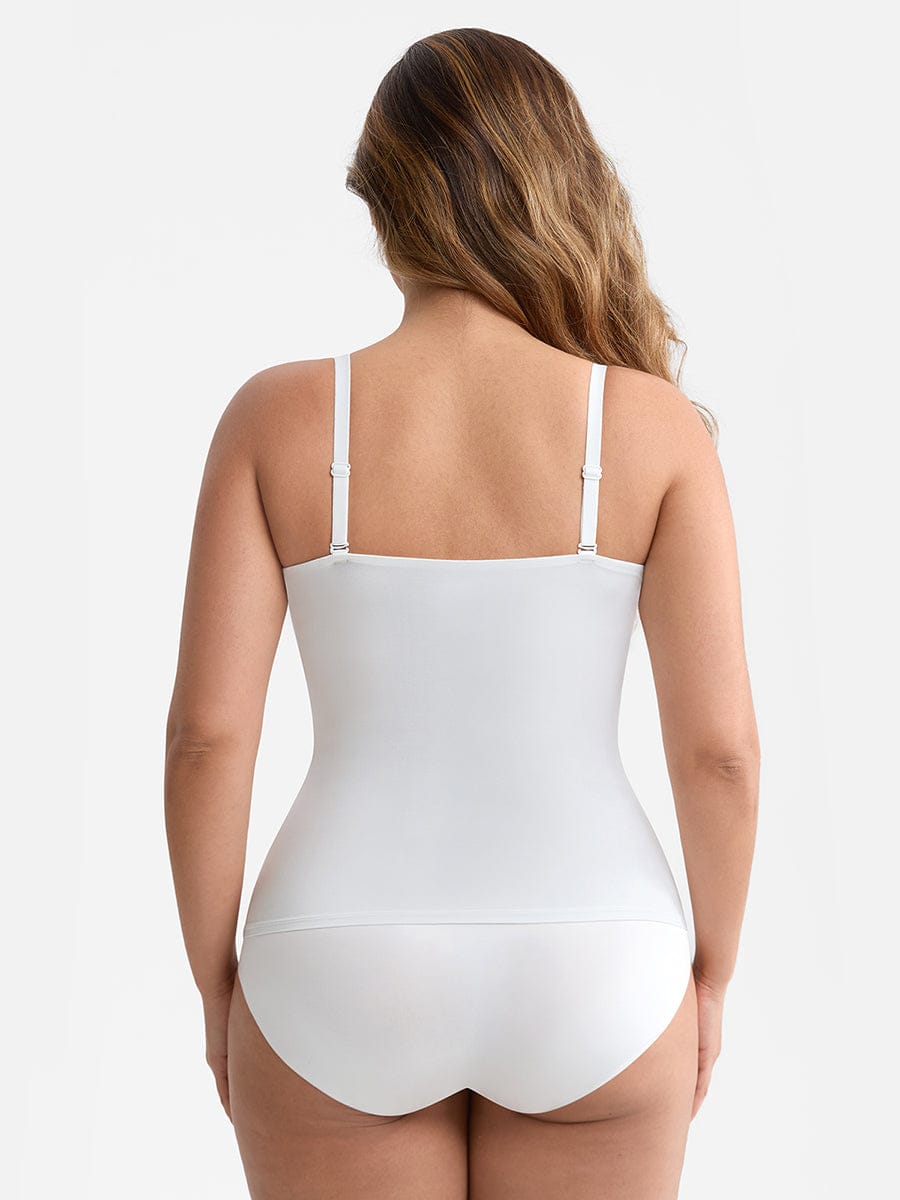 Scoop Neck Tank Top with Light Shaping and Anti-Sheer Bust Lining