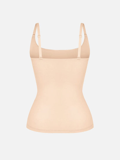 Scoop Neck Tank Top with Light Shaping and Anti-Sheer Bust Lining