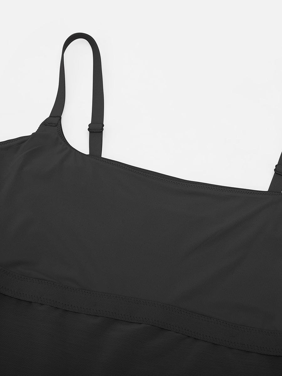Scoop Neck Tank Top with Light Shaping and Anti-Sheer Bust Lining