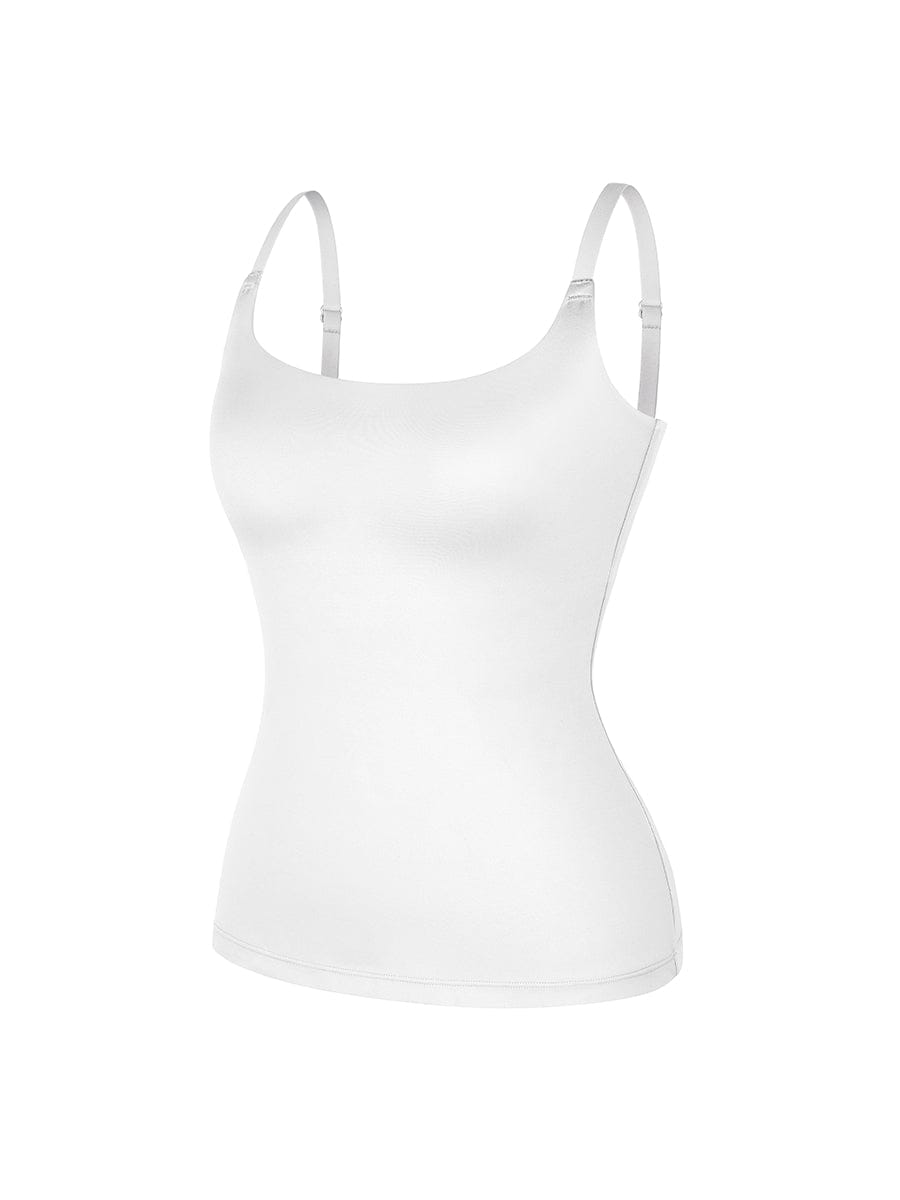 Scoop Neck Tank Top with Light Shaping and Anti-Sheer Bust Lining