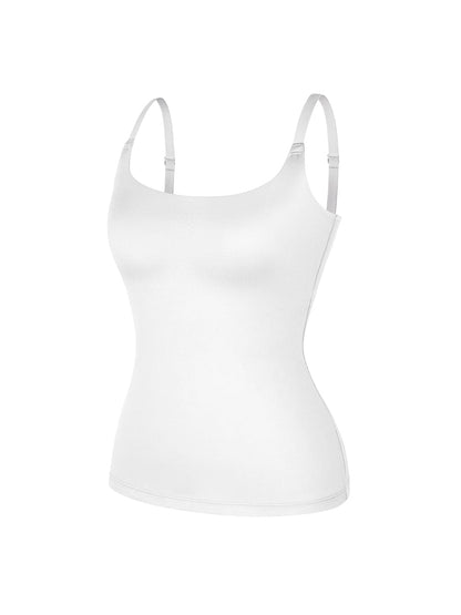Scoop Neck Tank Top with Light Shaping and Anti-Sheer Bust Lining