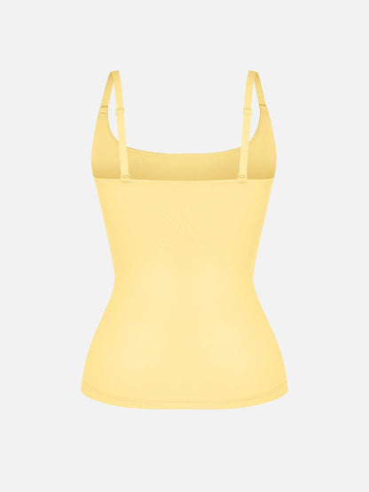 Scoop Neck Tank Top with Light Shaping and Anti-Sheer Bust Lining