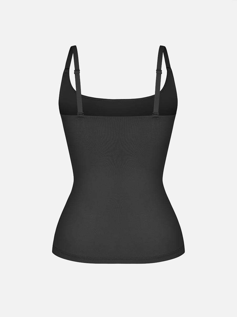 Scoop Neck Tank Top with Light Shaping and Anti-Sheer Bust Lining