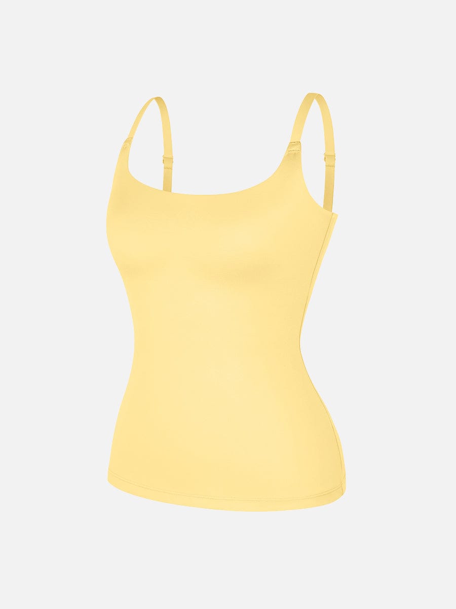 Scoop Neck Tank Top with Light Shaping and Anti-Sheer Bust Lining