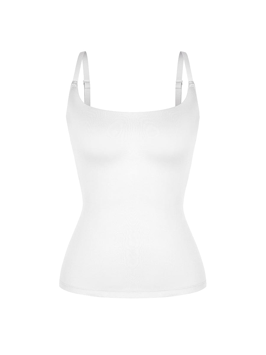 Scoop Neck Tank Top with Light Shaping and Anti-Sheer Bust Lining