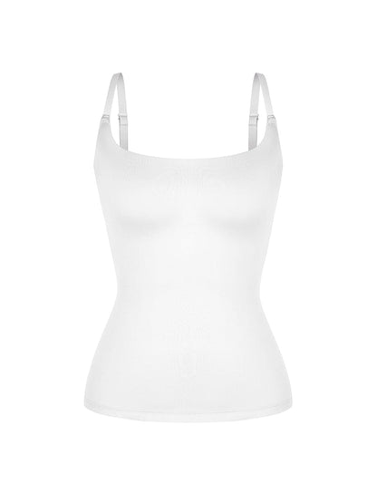 Scoop Neck Tank Top with Light Shaping and Anti-Sheer Bust Lining