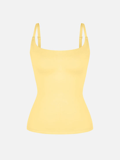 Scoop Neck Tank Top with Light Shaping and Anti-Sheer Bust Lining