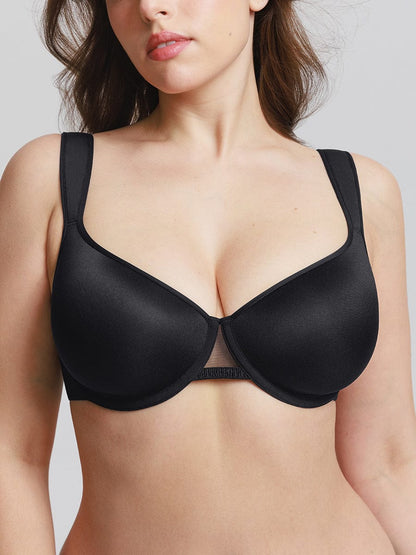 Full Coverage Underwire Bra with Memory Foam Cups and Side Support
