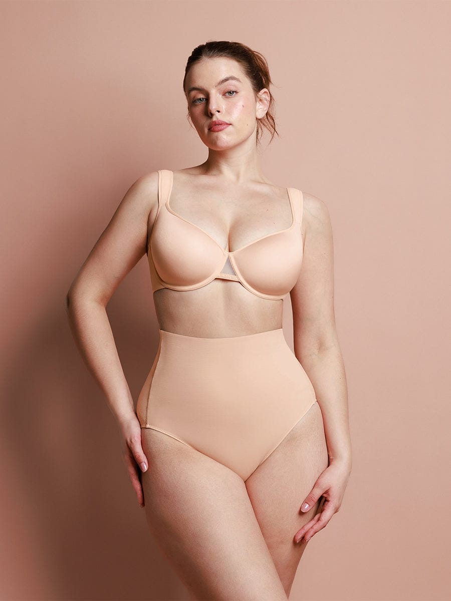 Full Coverage Underwire Bra with Memory Foam Cups and Side Support