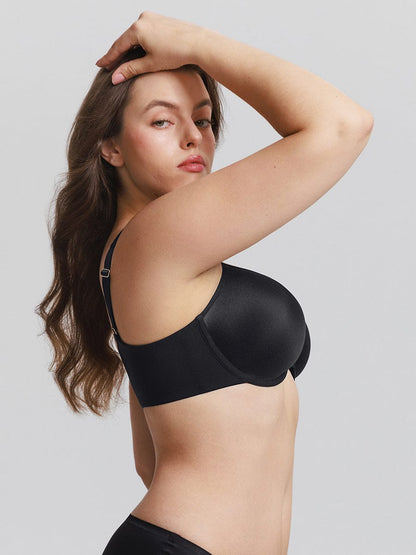 Full Coverage Underwire Bra with Memory Foam Cups and Side Support