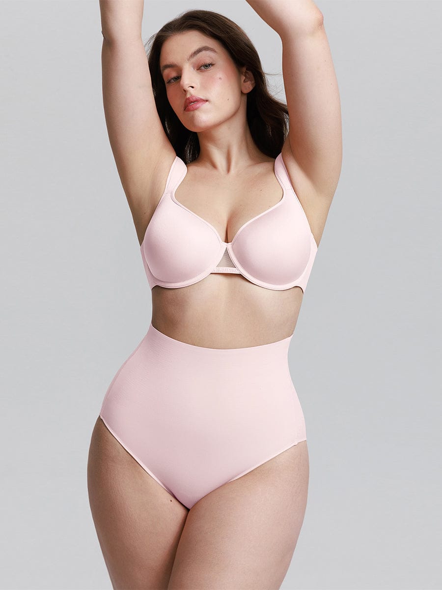 Full Coverage Underwire Bra with Memory Foam Cups and Side Support